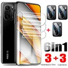 Гидрогелевая пленка 6 в 1 для Redmi Note 10, 8, 9 Pro, 9s, 10s, Защита экрана для Xiaomi Poco X3, F2 Pro, NFC, F3, M3, Mi 11, фотопленка