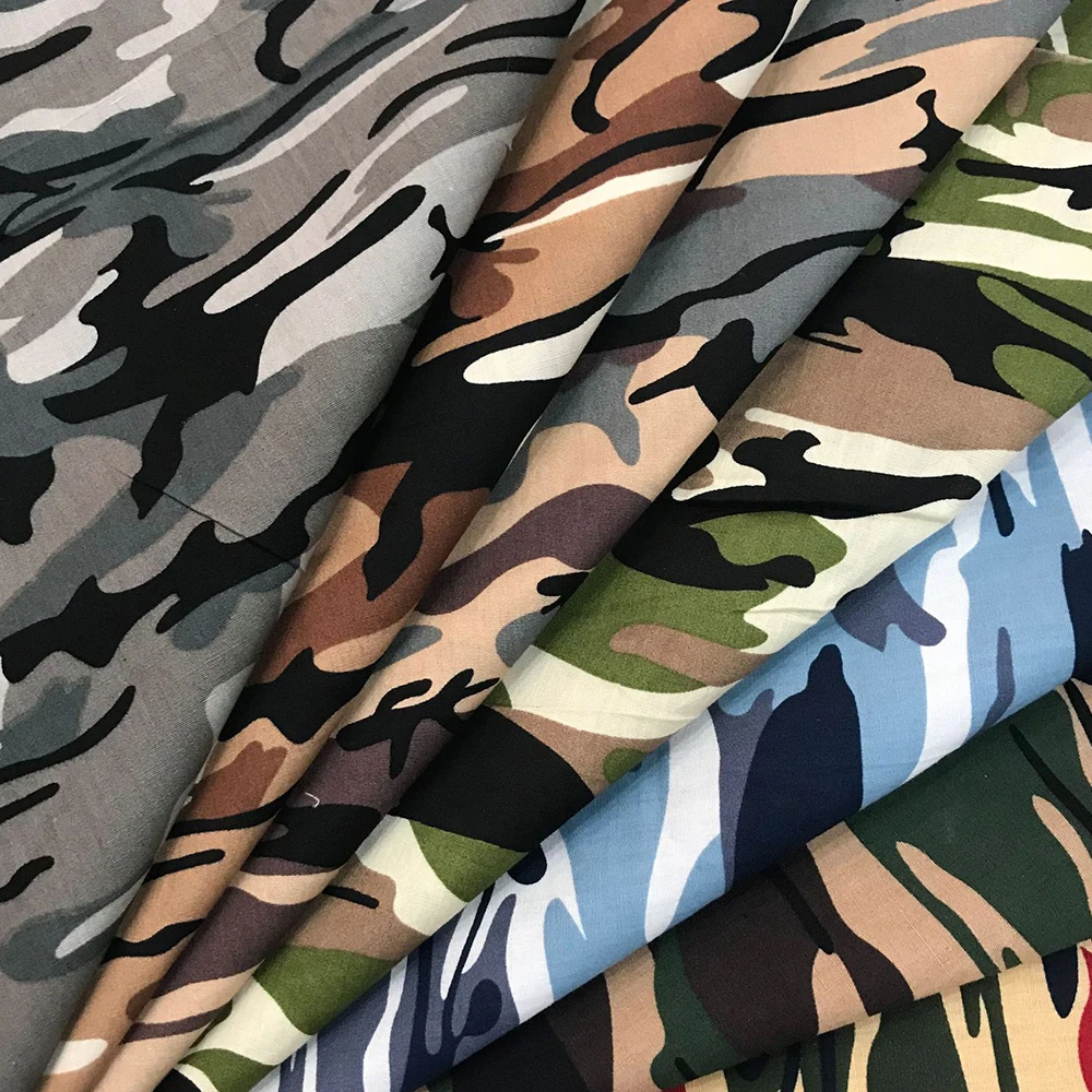 

1M Cotton Fabric Camouflage Camo 100% Cotton Fabric Quilting 100*150cm