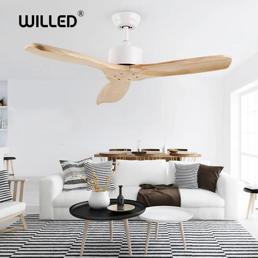 Светодиодный деревянный потолочный вентилятор для гостиной 110 В 220 в потолочные