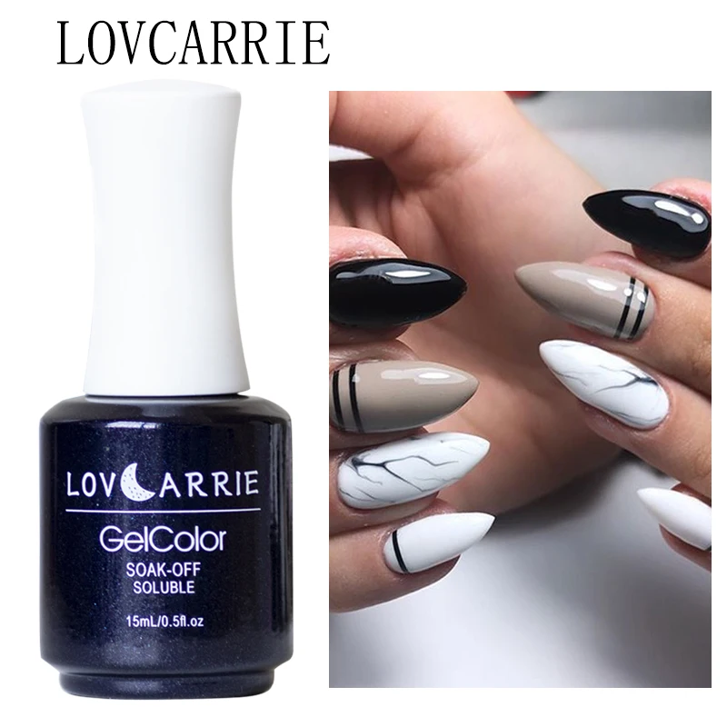

LOVCARRIE Nude Gel Nail Polish UV Gel Varnish 15ML Funny Bunny Enamel Manicure Semi Permanent UV LED Pink Gelpolish for Nailart