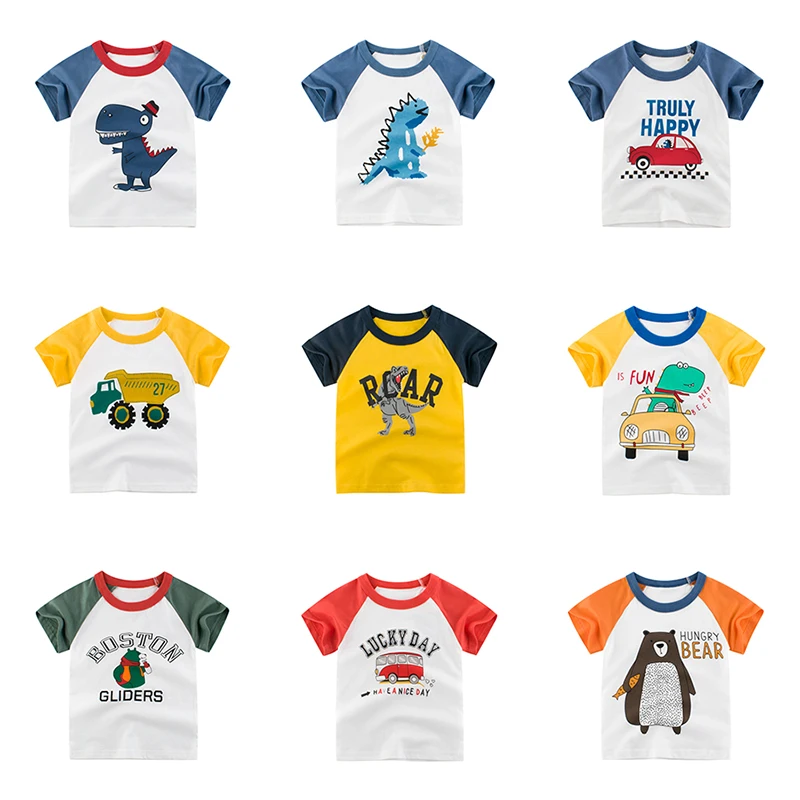 Детская футболка Loozykit для мальчиков летняя с коротким рукавом и принтом короны