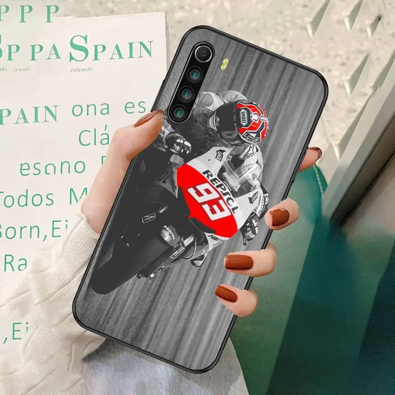 

Marc Marquez Moto Gp 93 Black Soft Phone Cases For Redmi 7 8 9 A K20 30 Pro Note 8 9 Pro 9s
