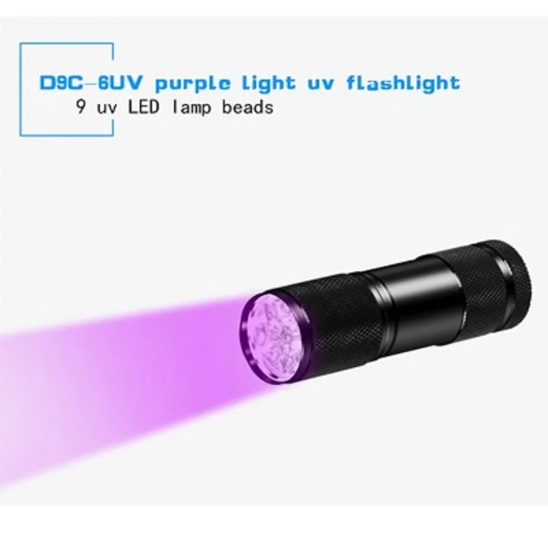 

UV Flashlight Ultra Violet Light With Zoom Function Mini UV Black Light Pet Urine Stains Detector Scorpion Use AA/14500 battery