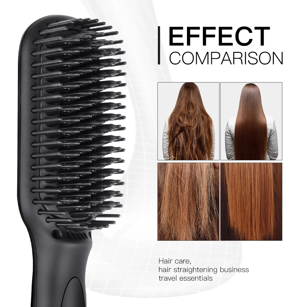 Многофункциональный выпрямитель для волос, выпрямитель для бороды, расческа для выпрямления волос, Мужская щетка для волос, быстрый стайлер для волос для мужчин, Прямая поставка, ссылка