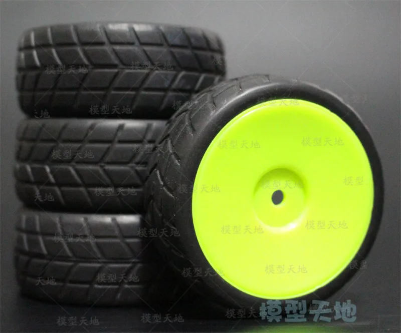 4 шт. пластиковые автомобильные шины 26 х64 мм 1/10 дюйма|rubber tyre|plastic wheelrim tire |