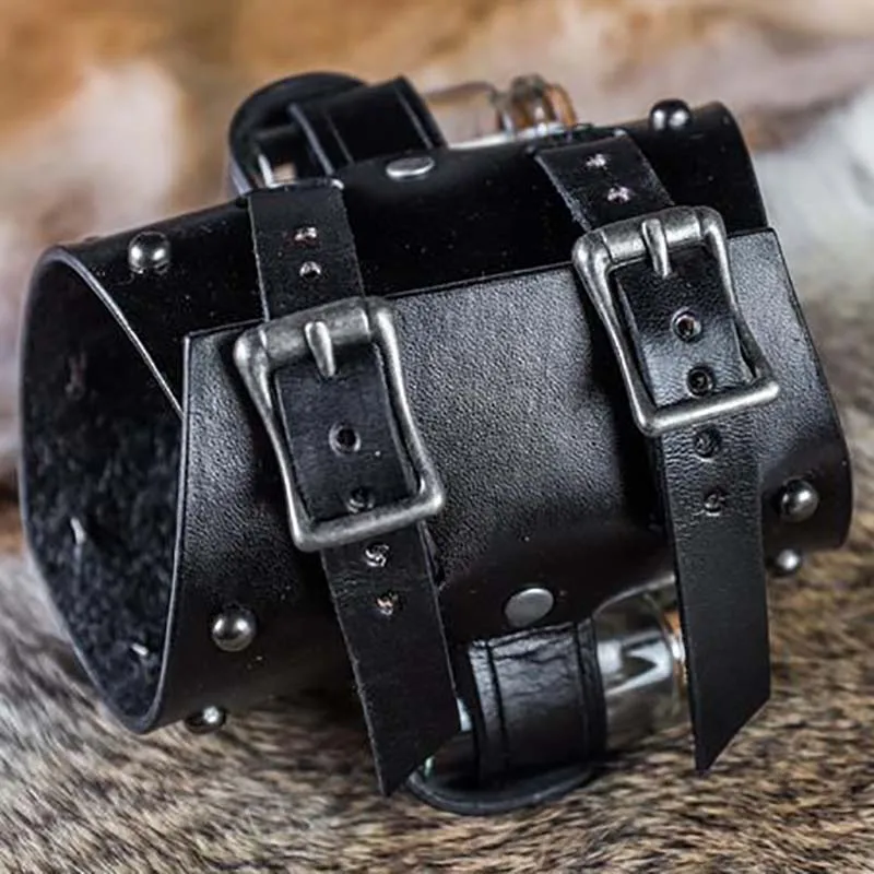 Средневековый Темный волшебник ведьма косплей аксессуар кожаные нарукавники