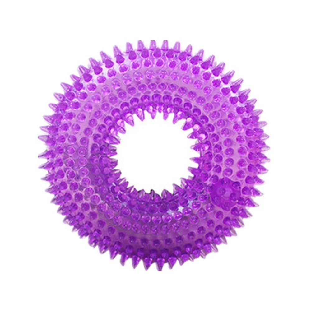 10cm purple Игрушки для домашних животных TPR собака укусы устойчивые игрушки шарики Жевательные Зубы чистые TPR звуковые игрушки молярные игрушки для щенков Жевательная обработка Обучение Чистка зубов - Цвет: 10cm purple