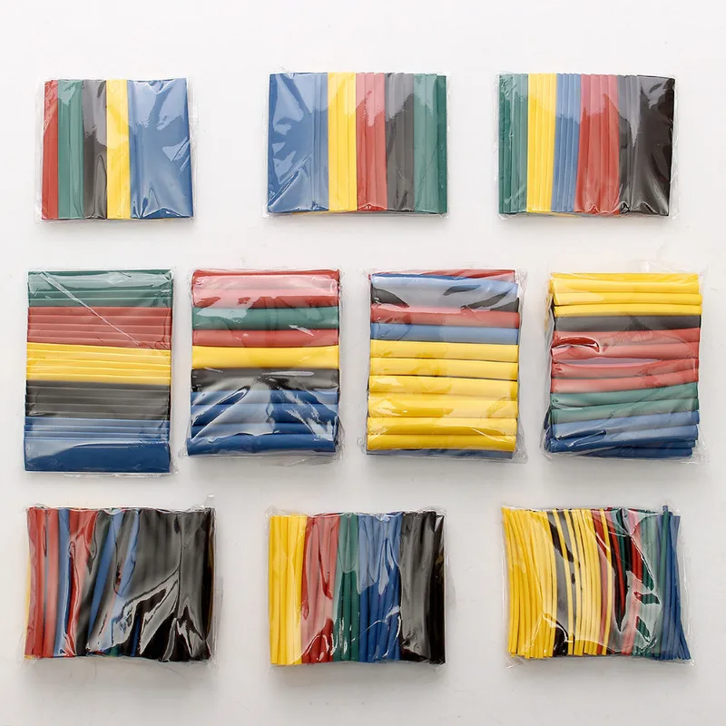 520 шт. 60 мм 2:1 полиолефиновые термоусадочные трубки, Наборы Трубок, смешанный комплект для обертывания проводов, лучше всего 5 цветов 520 шт. 60 мм 2:1 полиолефиновые термоусадочные трубки, Наборы Трубок, смешанный комплект для обертывания проводов, лучше всего 5 цветов