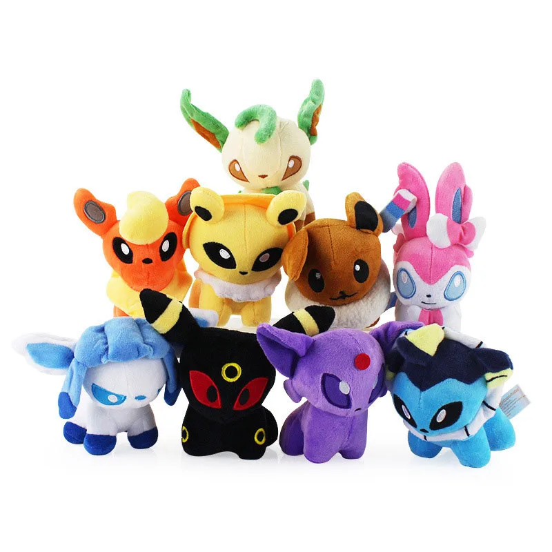 13cm Pokemon Eevee Sylveon Leafeon Vaporeon Jolteon Flareon Umbreon Espeon Glaceon Plush Toy Stuffed Plush Doll Gift Children