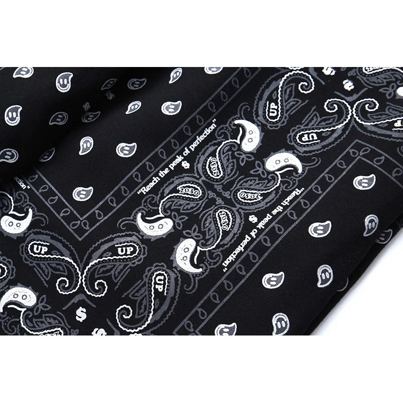 Флисовые Мужские штаны с принтом смайлика Пейсли забавные шаровары в стиле хип