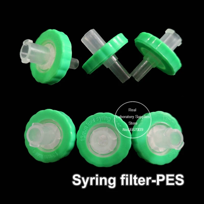 

100pcs Lab 13mm 25mm PES Luer Millipore Syring Filter with 0.22um / 0.45um Microporous Membrane