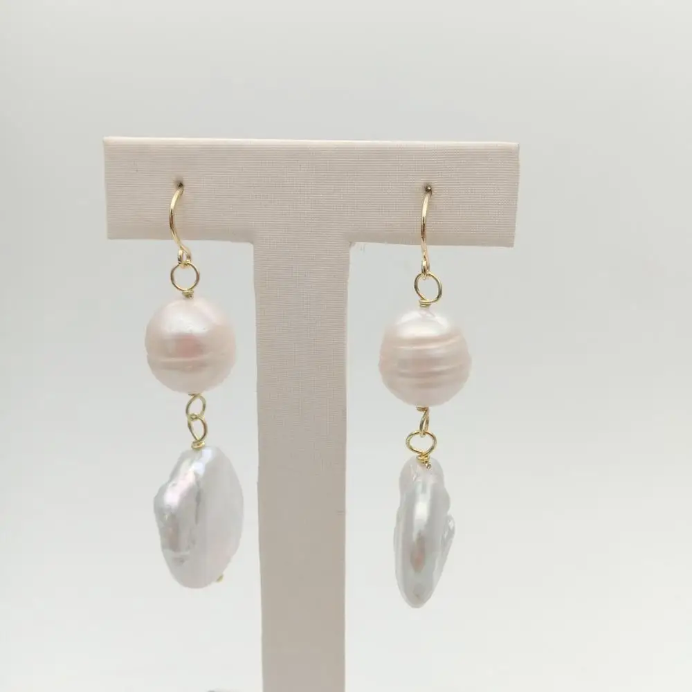 Серьги-подвески женские с натуральным пресноводным жемчугом | Украшения и