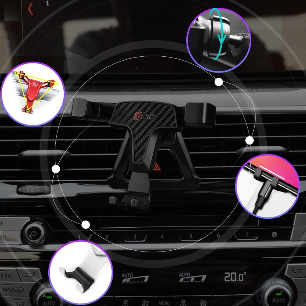 for bmw 5 series g30 6 series g32 2017 2021 car smart cell phone holder air vent cradle mount stand accessory for iphone samsung free global shipping