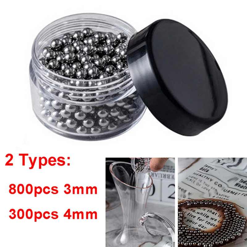 

300/800pcs Wine Tea Stains Clean Hookah Cup Glass Bottle Cleaning Balls Beads