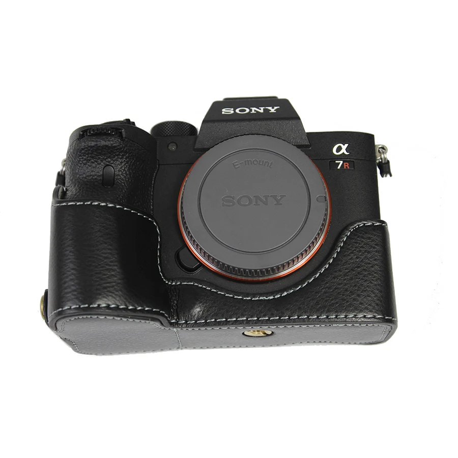 Real Genuine Leather case cover For sony A7R Markiv A7R4 A7RIV A9 MarkII A9M2 camera bag shell With Battery Opening | Электроника