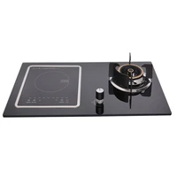 household induction cookergas stove gas and electric dual purpose dual stove embedded one electric and one gas
