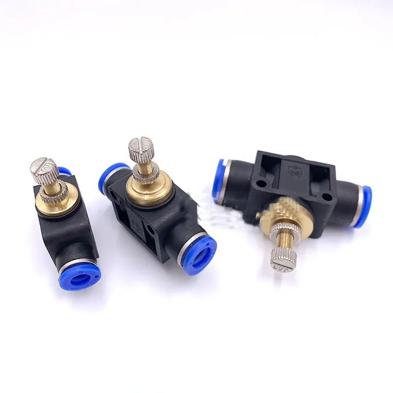 

1pc New SA Pipeline Throttle Control Valve SA-4/6/8/10/12mm Pneumatic Connector Pipe Joint Push Quick Connect Air Valve Tube