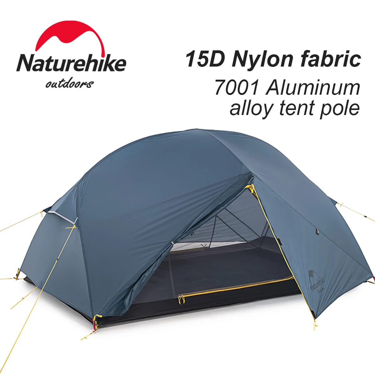 Preise Naturehike Mongar Wasserdichte 2 Person Ultraleicht Outdoor Zelt 15D Nylon Stoff Doppel Schicht Camping Zelt NH19M002-J