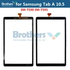 Оригинальная сенсорная панель для планшета Samsung Galaxy Tab A 10,5 T590 T595, цифровой преобразователь сенсорного экрана, зеркальная стеклянная сенсорная панель