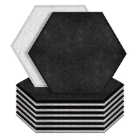 12 pack hexagon acoustic panels beveled edge sound proof foam panelssound proofing padding for wallacoustic treatment