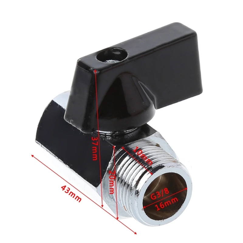 Латунный Мини шаровой клапан 3/8 &quotBSP штыревой к женскому резьбе воздушный