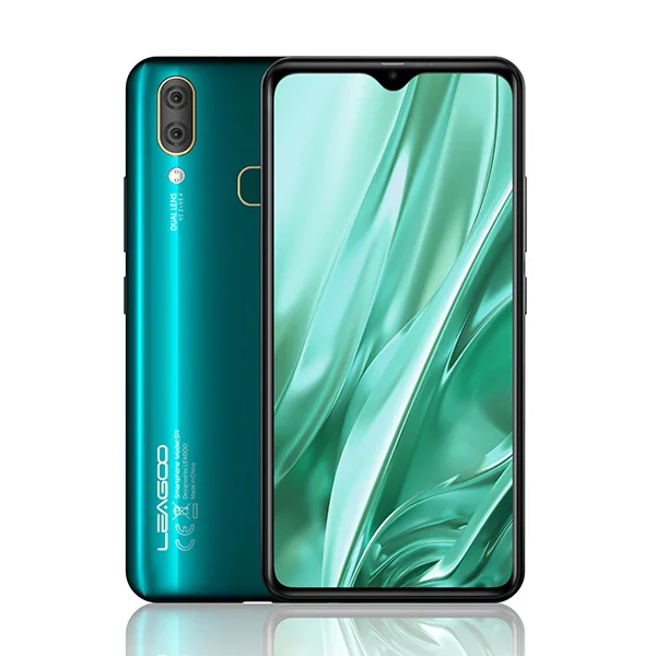 GREEN LEAGOO S11 4 Гб 64 Гб мобильный телефон Android 9,0 6," дисплей капли воды Helio P22 Восьмиядерный 13MP двойная камера отпечатков пальцев Смартфон - Цвет: GREEN