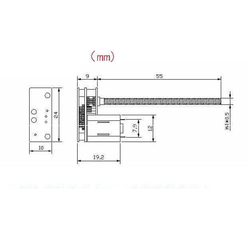 Редукторный двигатель 12 В редукторный 1024GA20 резьбовой флип N20 мотор M4 (12 В) Акция |