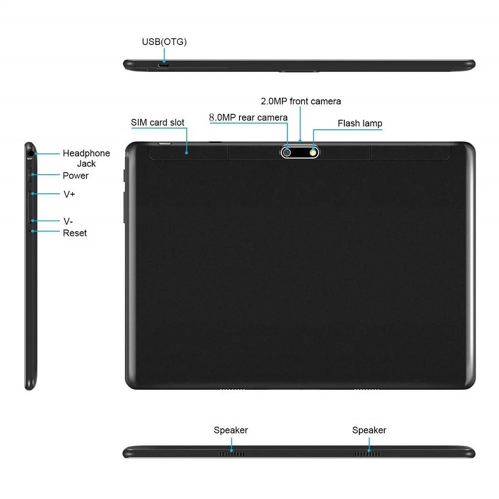 Free Shipping 10 Inch  4G Phone Tablet Android 9.0 6GB RAM 128GB ROM Dual SIM Bluetooth GPS 4G Tablet PC  Kids Tablet