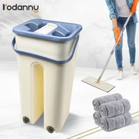 rodanny magic mop for cleaning hand free mop hands free squeeze mop with floor bucket flat mop drop shipping home kitchen tool