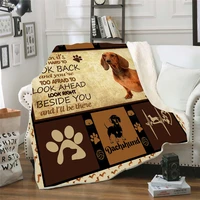 dachshund 3d printed fleece blanket for picnic thick fashionable bedspread sherpa throw blanket drop shipping