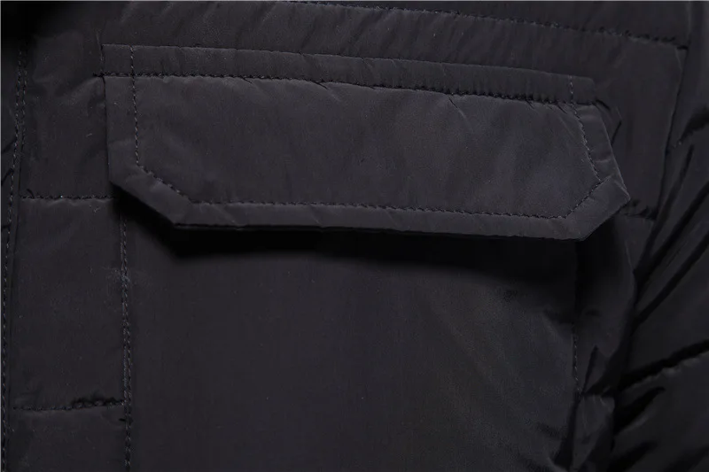 Cross border foreign trade winter new men's Lapel solid cotton clothes business leisure warm coat pocket decoration men's wear