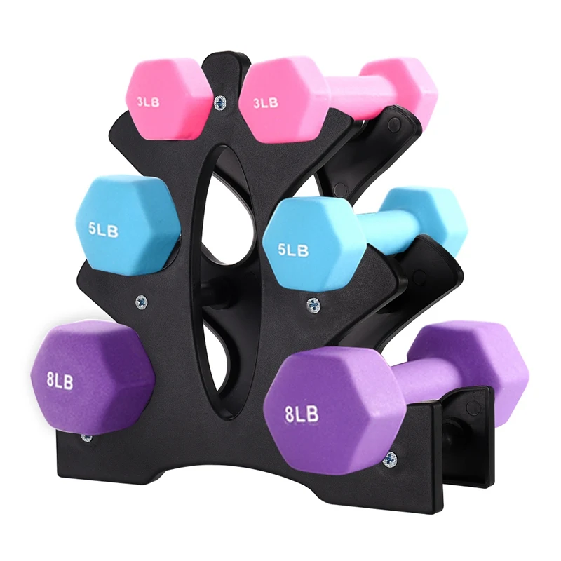 

New 30 Pounds Dumbbell Rack Stand 3 Tier Dumbbells Weights Handle Stand Holds Fitness Gym Equipment Sport Accessories