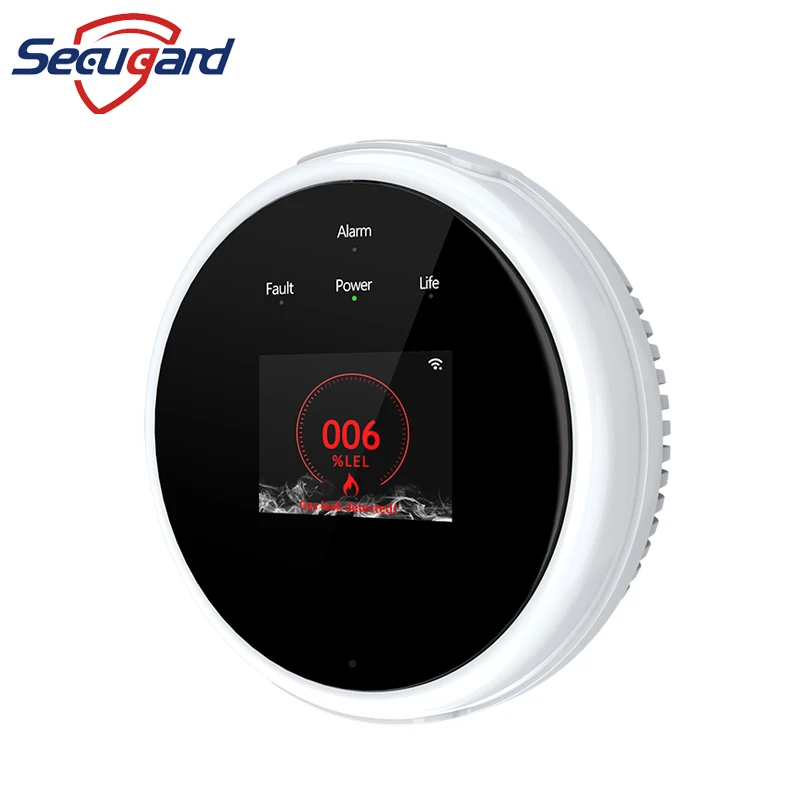 Детектор газа SECUGARD Tuyasmart с Wi Fi датчик утечки умный спасательный светодиодный