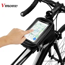 Vmonv Mountain Bike Bag Phone Holder For iPhone X XR Sansung S9 Rainproof Waterproof MTB Front Bag 6.2 inch Mobile Phone Holder