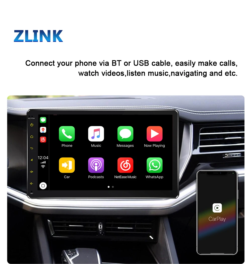 8 дюймов Авторадио Стерео 4G& 64G с 4G sim-картой Android 8,1 DSP беспроводной Carplay gps SWC Navi универсальный автомобильный Радио Аудио плеер