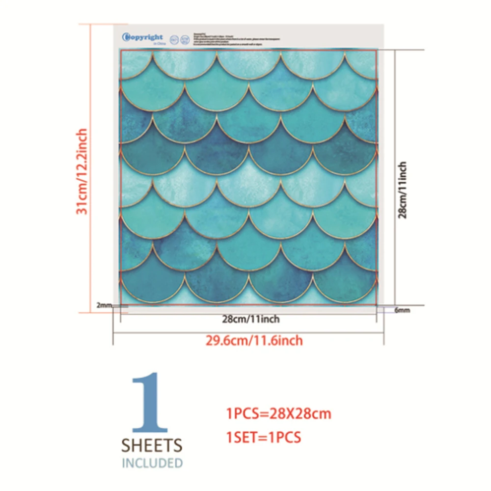 Самоклеящаяся текстурная настенная паста в виде рыбьей чешуи 3D самоклеящаяся |