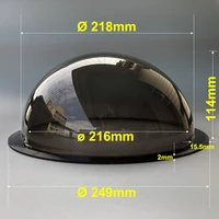 9 8 inch smoked acrylic glass big dome cover semicircle plexiglass round lens cap cctv camera housing for high speed ptz ip cam