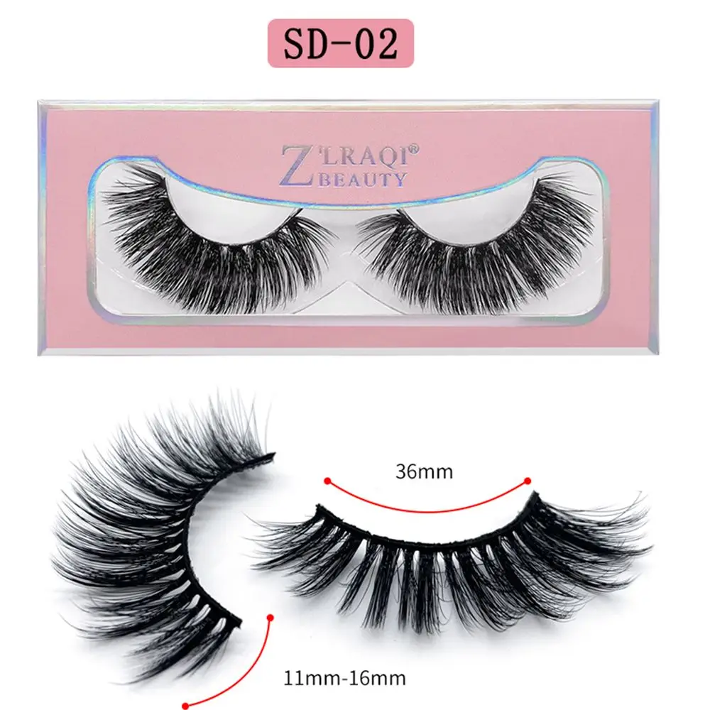 10 Mink Eyelashes Criss-Cross Natural Fake lashes Length 25mm Makeup 3D Mink Lashes Extension Eyelash Beauty - Color: 10
