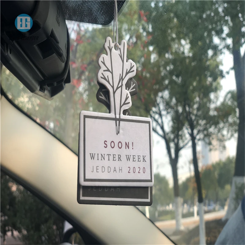 

Customized Size Air Fresher Scent Perfume Hanging Paper Car Air Freshener