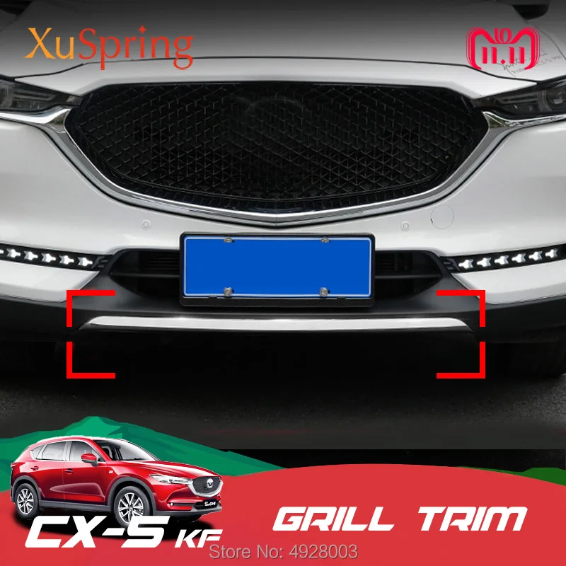 Для Mazda CX5 CX 5 2017 2018 2019 KF автомобиль Снаружи спереди снизу губа решетка