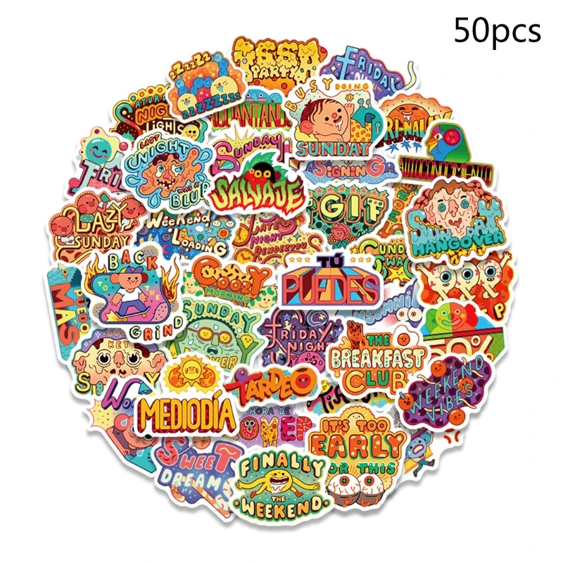 

50 шт., водонепроницаемые виниловые наклейки в виде граффити