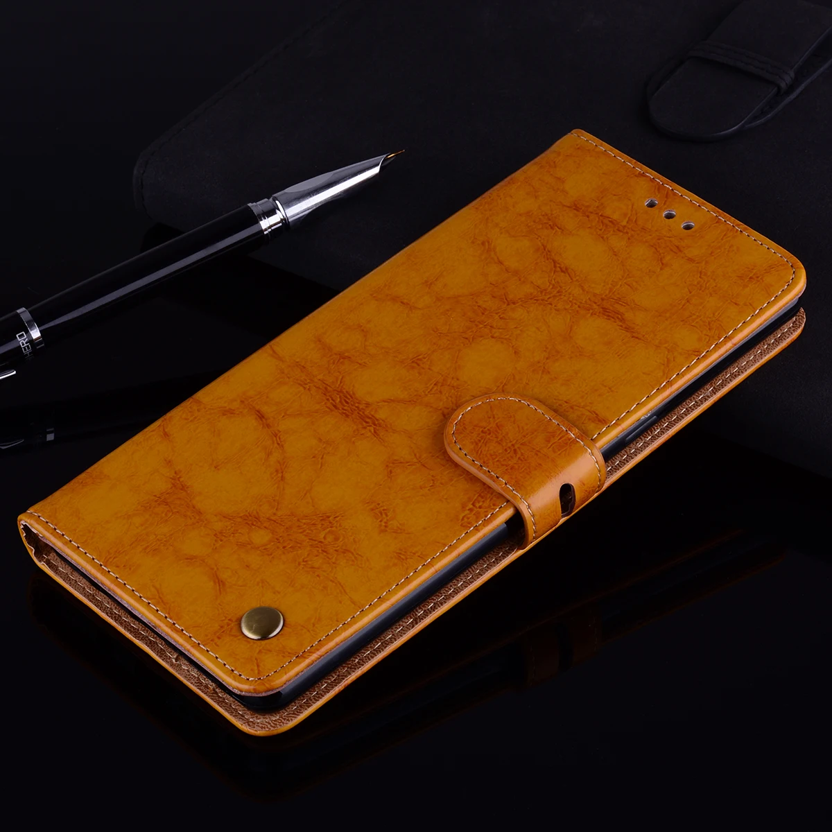 Yellow Кожаный чехол-книжка с отделениями для карт чехол для samsung Galaxy Note 10 9 8 S10 S8 S9 плюс S10e S6 S7 край J1 S5 S4 мини S3 Grand J2 премьер-Книга чехол - Цвет: Yellow