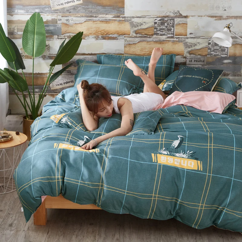 

Hot Sale Gray Cat Bedding Cotton Printed Pillowcase Quilt Cover Bed Sheet Queen Size Bed King Size Bed Four-Piece Set