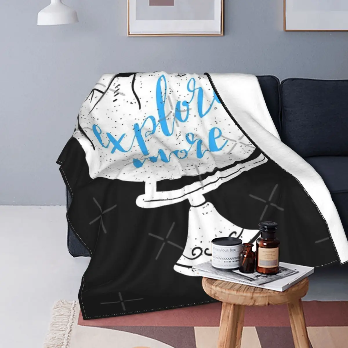 

Explore More-Manta a cuadros para cama, edredones, Sudadera с капучинатором, toalla de playa de lujo