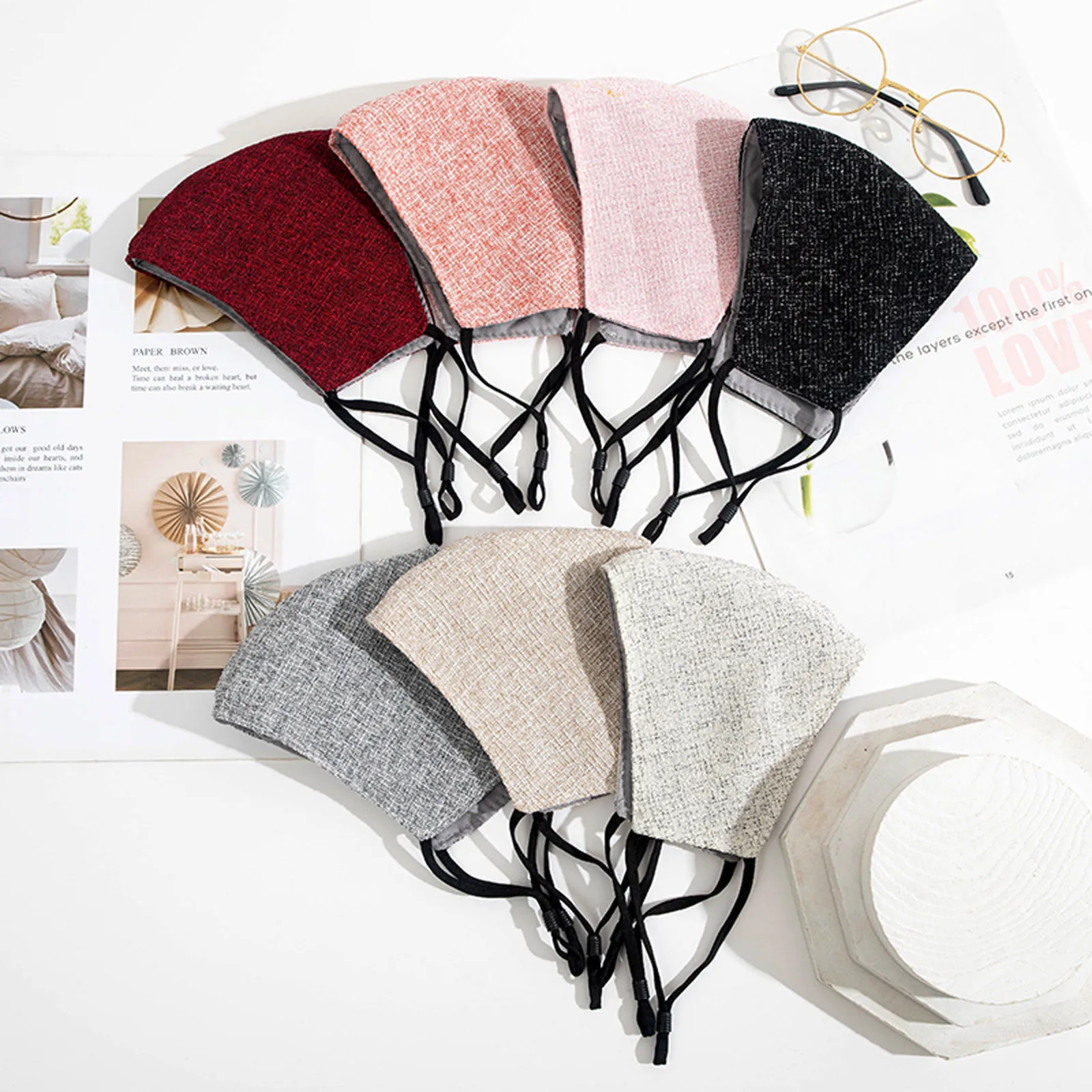 Многоразовая моющаяся однотонная Регулируемая ветрозащитная дышащая маска