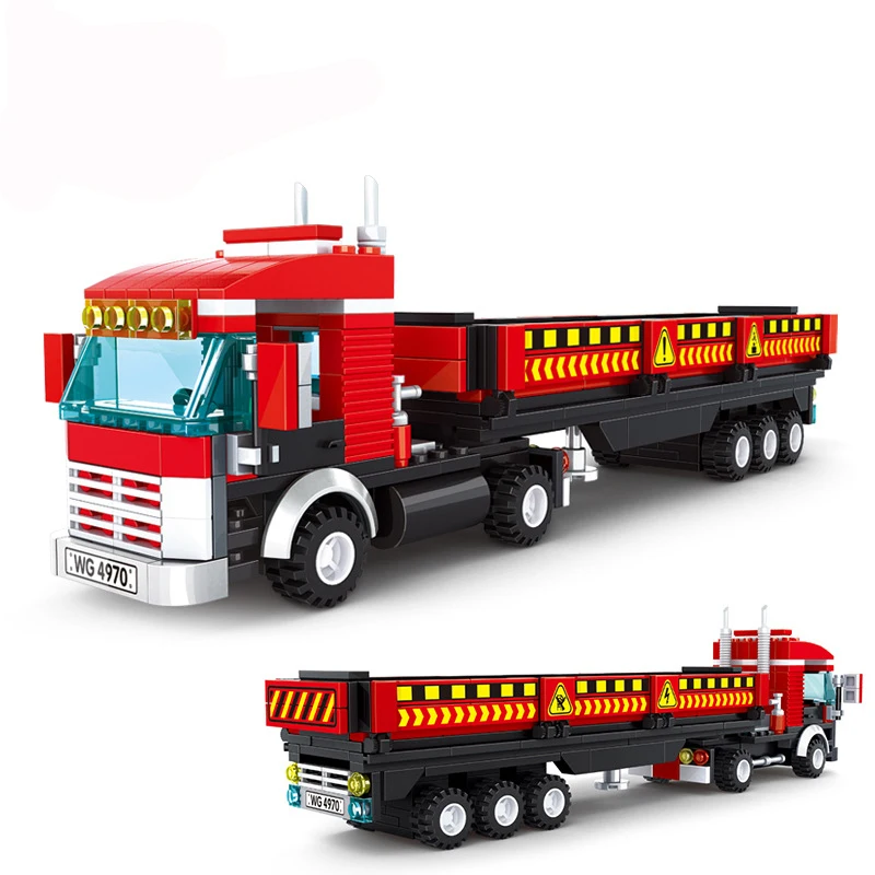 Trucks Model Building Blocks Compatible Technical City Vehicle Cargo Transport Car Boys Toys Mini Bricks Creative Children Gifts |
