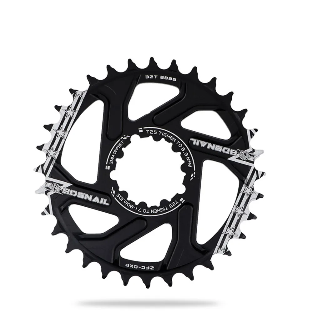 

Free Shipping Bicycle Chainring 3mm Offset Direct Mount For GXP 32/34/36/38/40T MTB Bike Narrow Wide Chainring
