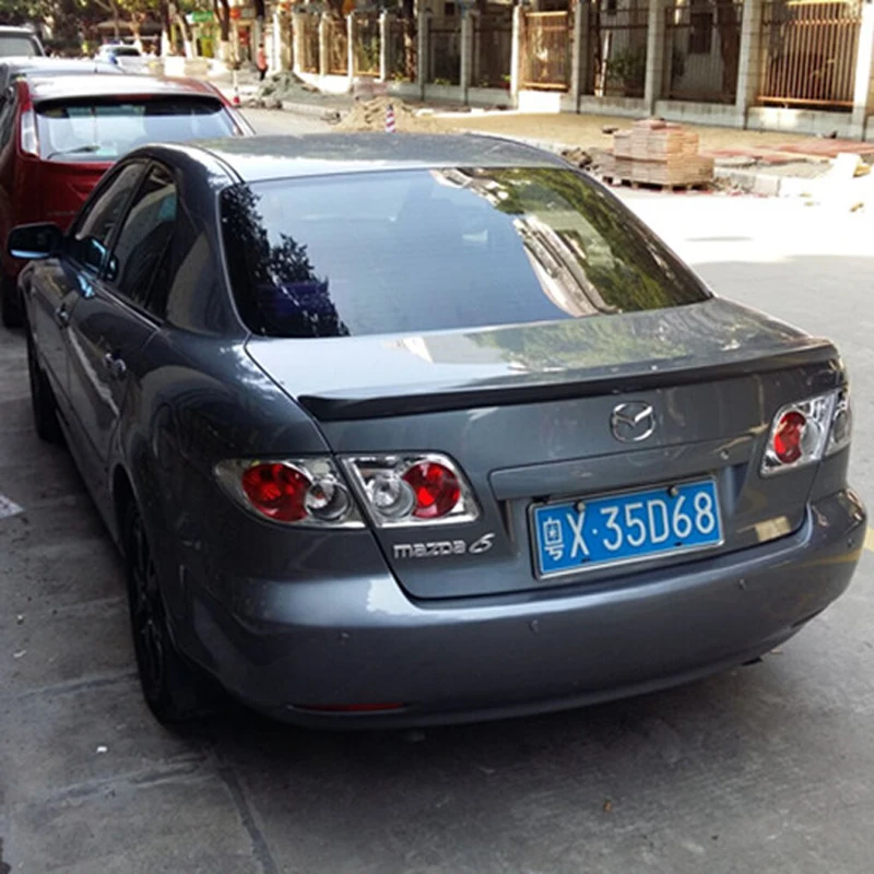 Задний спойлер для Mazda 6 2003 2011 декоративный неокрашенный высококачественный абс