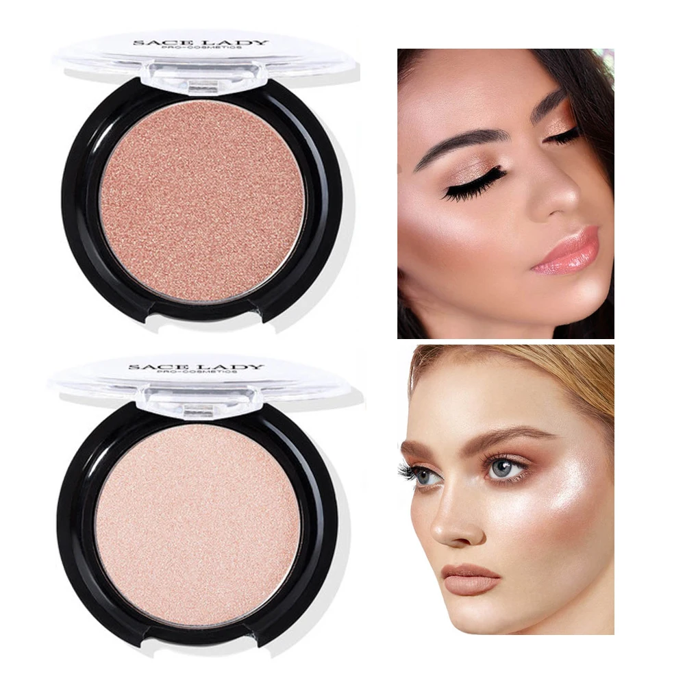Face Highlighter Blusher Powder Makeup Palette Waterproof Natural Shimmer Pigment Highlighters Contour Bronzers | Красота и здоровье