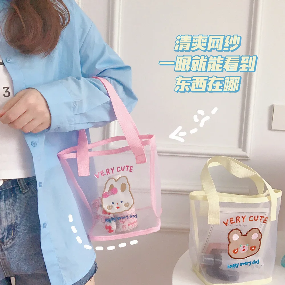 Женская летняя дорожная сумка-тоут с принтом медведя кролика | Багаж и сумки